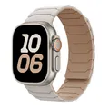 Bracelet magnétique silicone pour Apple Watch 38 à 49 mm – Couleur du bracelet Starlight-milk tea
