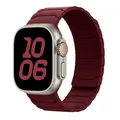 Bracelet magnétique silicone pour Apple Watch 38 à 49 mm – Couleur du bracelet wine red