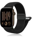 Bracelet magnétique tressé pour Apple Watch 38 à 49 mm – Couleur du bracelet Black