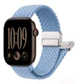 Bracelet magnétique tressé pour Apple Watch 38 à 49 mm – Couleur du bracelet Camellia Blue