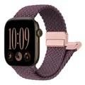 Bracelet magnétique tressé pour Apple Watch 38 à 49 mm – Couleur du bracelet dark cherry