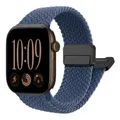 Bracelet magnétique tressé pour Apple Watch 38 à 49 mm – Couleur du bracelet Denim