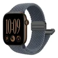 Bracelet magnétique tressé pour Apple Watch 38 à 49 mm – Couleur du bracelet Iron Anchor Blue