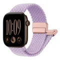 Bracelet magnétique tressé pour Apple Watch 38 à 49 mm – Couleur du bracelet Lavender