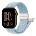 Bracelet magnétique tressé pour Apple Watch 38 à 49 mm – Couleur du bracelet light blue