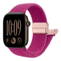 Bracelet magnétique tressé pour Apple Watch 38 à 49 mm – Couleur du bracelet Magenta