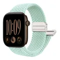 Bracelet magnétique tressé pour Apple Watch 38 à 49 mm – Couleur du bracelet Mint
