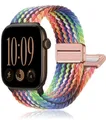 Bracelet magnétique tressé pour Apple Watch 38 à 49 mm – Couleur du bracelet Official rainbow