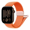 Bracelet magnétique tressé pour Apple Watch 38 à 49 mm – Couleur du bracelet orange
