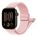 Bracelet magnétique tressé pour Apple Watch 38 à 49 mm – Couleur du bracelet pink sand