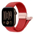 Bracelet magnétique tressé pour Apple Watch 38 à 49 mm – Couleur du bracelet red