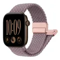 Bracelet magnétique tressé pour Apple Watch 38 à 49 mm – Couleur du bracelet smoke purple