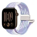 Bracelet magnétique tressé pour Apple Watch 38 à 49 mm – Couleur du bracelet Violet