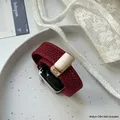 Bracelet magnétique tressé pour Apple Watch 38 à 49 mm – Couleur du bracelet Wine Red