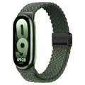 Bracelet magnétique tressé pour Xiaomi Mi Band 8 à 11 – Couleur du bracelet Army Green