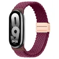 Bracelet magnétique tressé pour Xiaomi Mi Band 8 à 11 – Couleur du bracelet Cherry