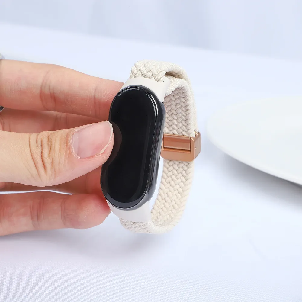 Bracelet magnétique tressé pour Xiaomi Mi Band 8 à 11