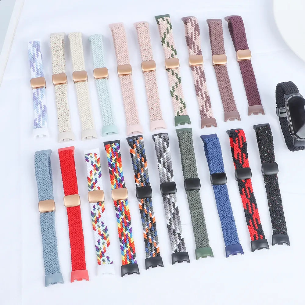 Bracelet magnétique tressé pour Xiaomi Mi Band 8 à 11