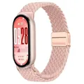 Bracelet magnétique tressé pour Xiaomi Mi Band 8 à 11 – Couleur du bracelet Pink Sand