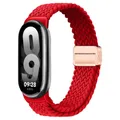 Bracelet magnétique tressé pour Xiaomi Mi Band 8 à 11 – Couleur du bracelet Red