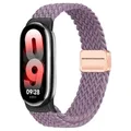 Bracelet magnétique tressé pour Xiaomi Mi Band 8 à 11 – Couleur du bracelet Smoke Purple