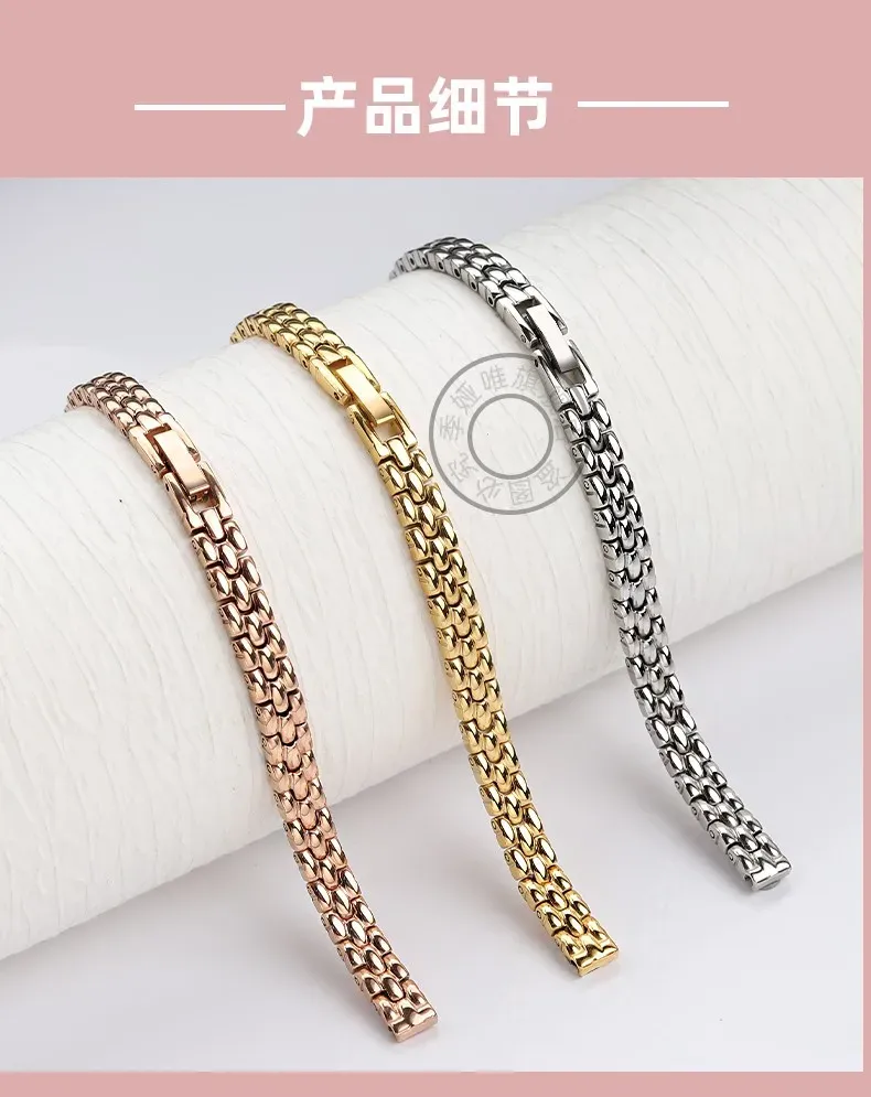 Bracelet maille acier inoxydable 6 à 16 mm femme