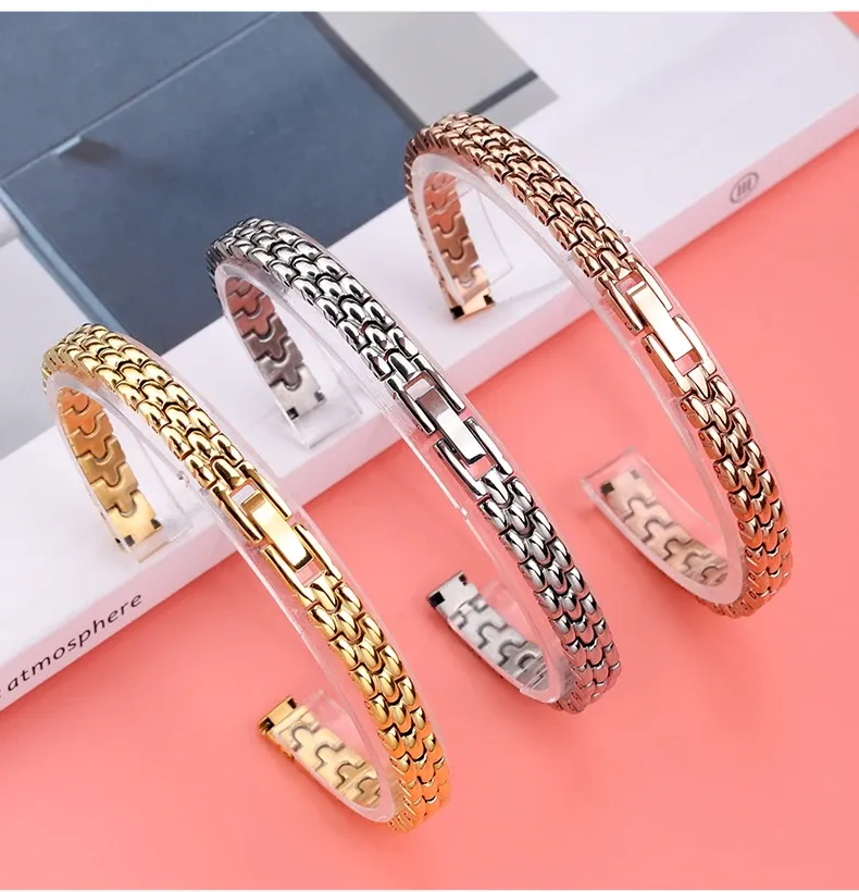 Bracelet maille acier inoxydable 6 à 16 mm femme