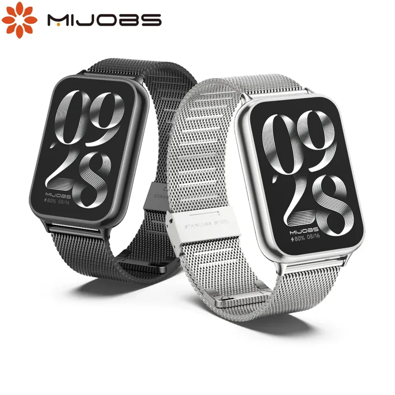 Bracelet maille acier pour Mi Band 10 9 8 Pro