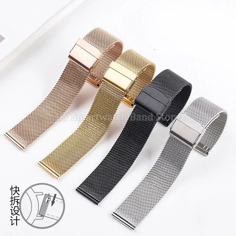 Bracelet maille milanaise 10 à 24 mm universel