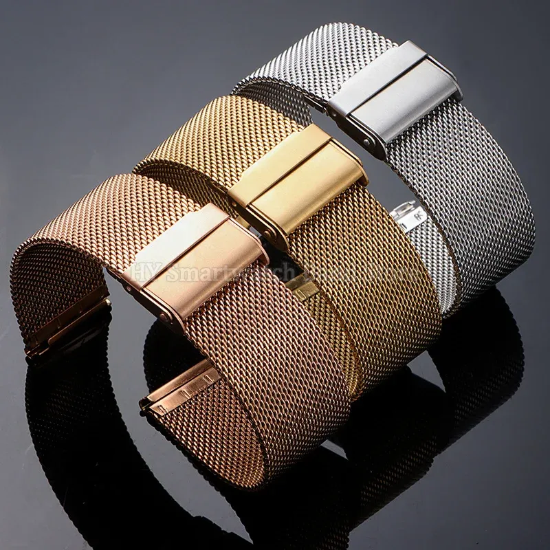 Bracelet maille milanaise 10 à 24 mm universel