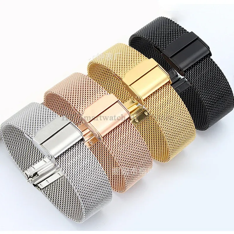 Bracelet maille milanaise 10 à 24 mm universel