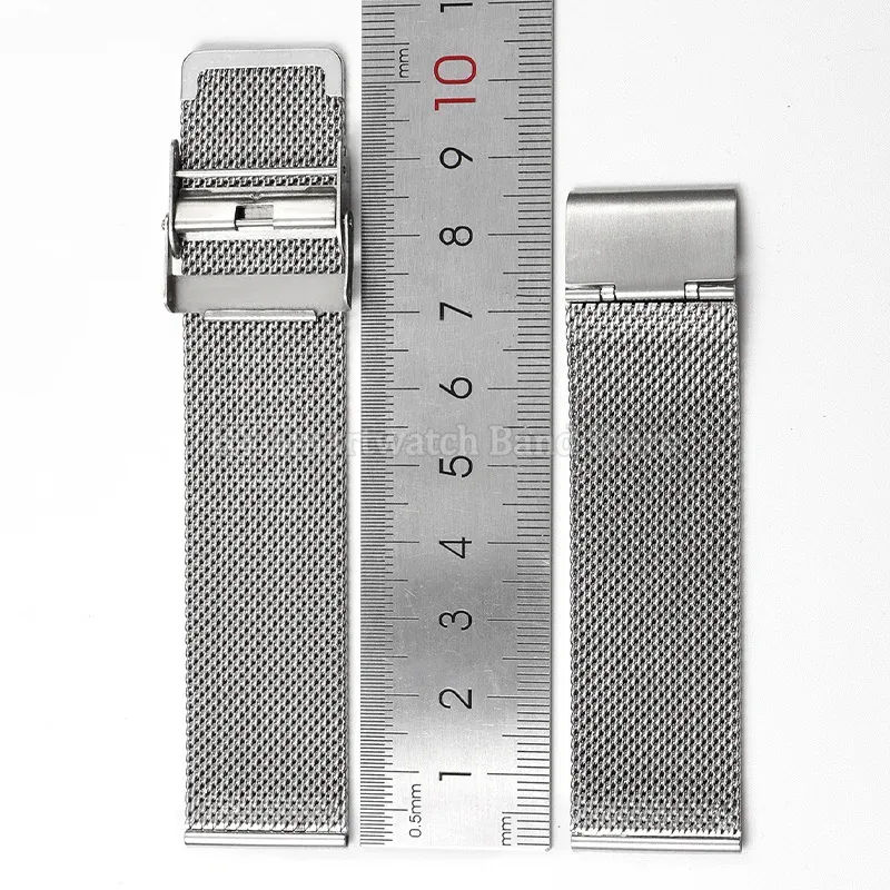 Bracelet maille milanaise 10 à 24 mm universel