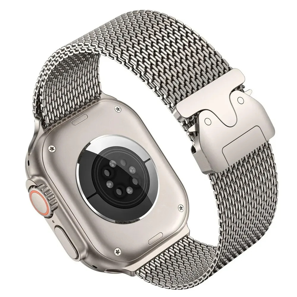 Bracelet maille milanaise 38 à 49 mm pour Apple Watch