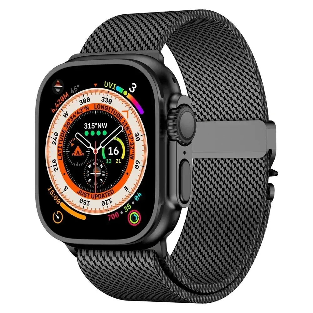 Bracelet maille milanaise 38 à 49 mm pour Apple Watch