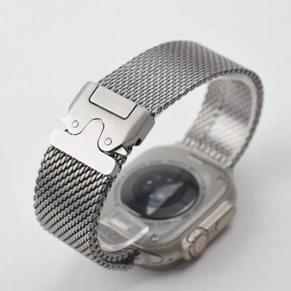 Bracelet maille milanaise 38 à 49 mm pour Apple Watch