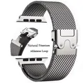 Bracelet maille milanaise 38 à 49 mm pour Apple Watch – Couleur du bracelet Titanium