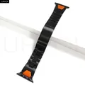 Bracelet maillons inox luxe 46 à 49 mm – Couleur du bracelet Black Orange