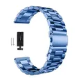 Bracelet métal 20 à 22 mm pour Samsung et Amazfit – Couleur du bracelet blue