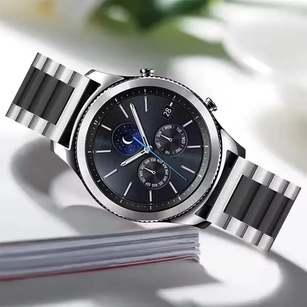 Bracelet métal 20 à 22 mm pour Samsung et Amazfit