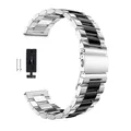 Bracelet métal 20 à 22 mm pour Samsung et Amazfit – Couleur du bracelet silver black