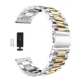 Bracelet métal 20 à 22 mm pour Samsung et Amazfit – Couleur du bracelet silver gold