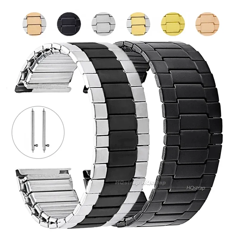 Bracelet métal 3 perles 22 mm pour Huawei Rolex