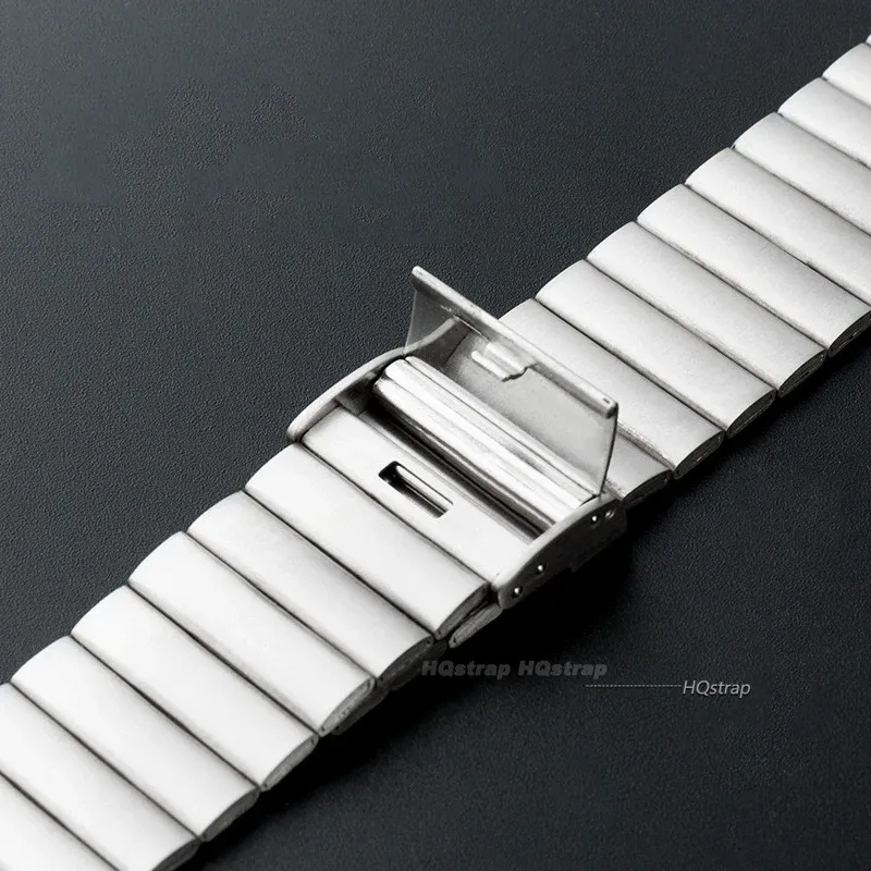 Bracelet métal acier inoxydable 20 à 22 mm pour montre connectée