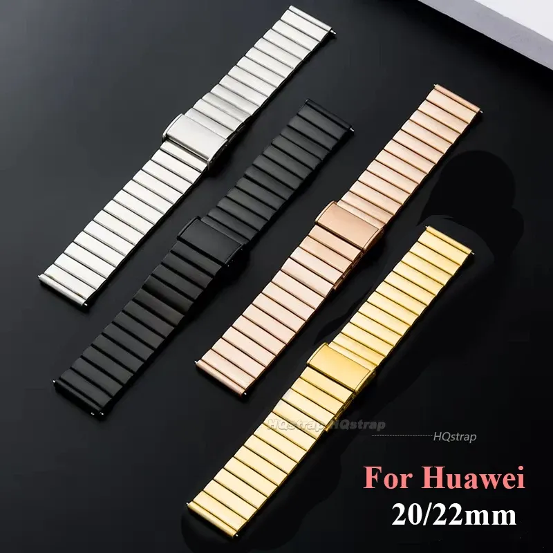 Bracelet métal acier inoxydable 20 à 22 mm pour montre connectée