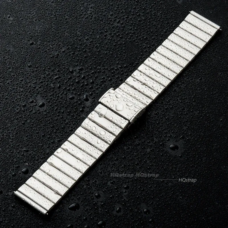 Bracelet métal acier inoxydable 20 à 22 mm pour montre connectée
