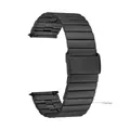 Bracelet métal acier inoxydable 20 à 22 mm pour montre connectée – Couleur du bracelet black