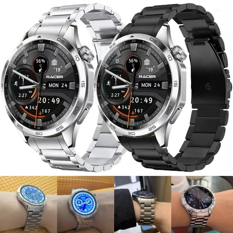 Bracelet métal acier inoxydable 46 mm pour Huawei GT4