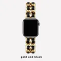 Bracelet métal doré pour Apple Watch 38 à 49 mm – Couleur du bracelet 1 Gold Black