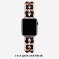 Bracelet métal doré pour Apple Watch 38 à 49 mm – Couleur du bracelet 3 Rose Gold Black
