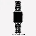 Bracelet métal doré pour Apple Watch 38 à 49 mm – Couleur du bracelet 6 Black Black